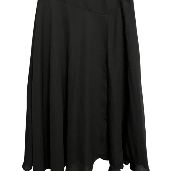 Banana Republic Skirt Womens 2 Black Flowy Maxi Asymmetrical Dressy Office - Picture 5 of 8